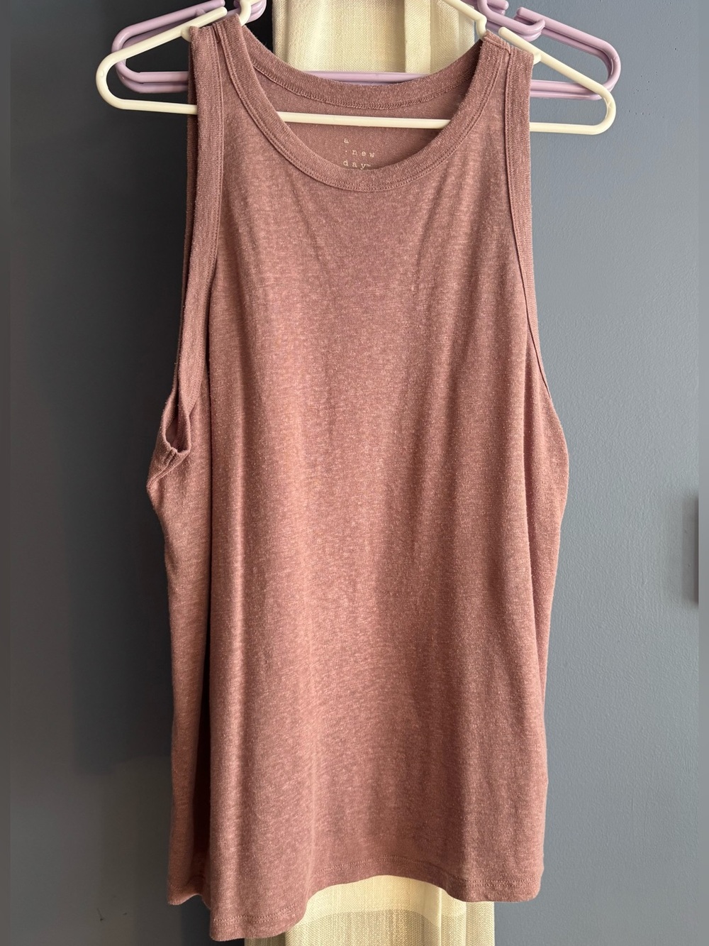 a new day Dusty Rose Muscle Tank Top